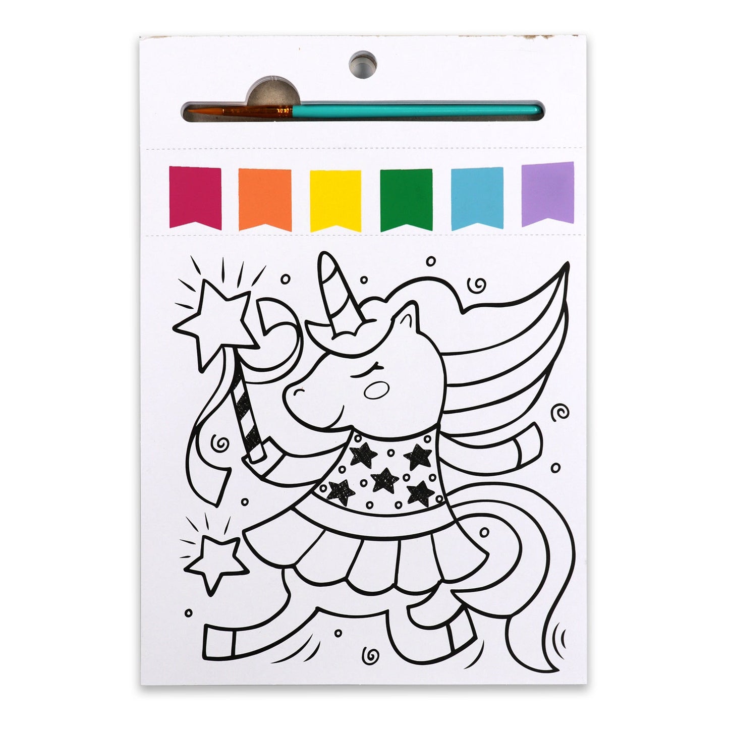 iHeartArt JR Paint Pages - Magical Creatures – Paint mythical creatures in a creative art book, featuring an unicorn coloring page.