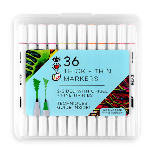 36 Thick + Thin Markers