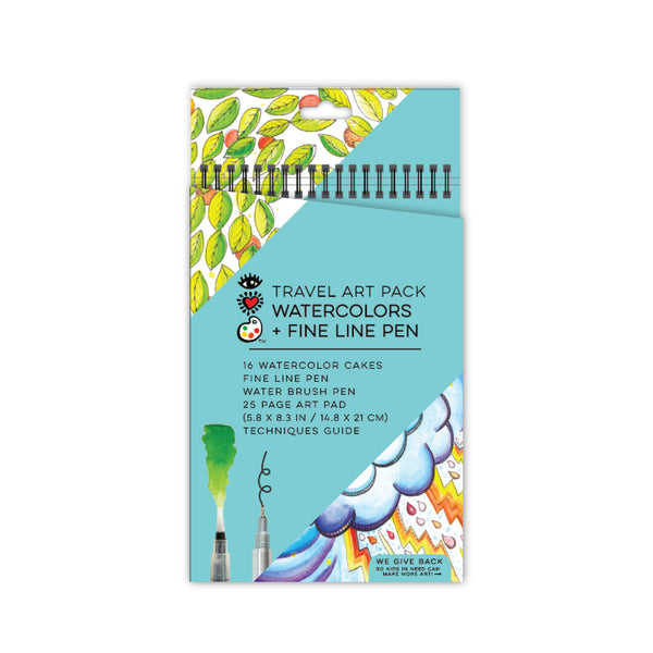 Travel Art Pack Watercolors + Fine Line Pen