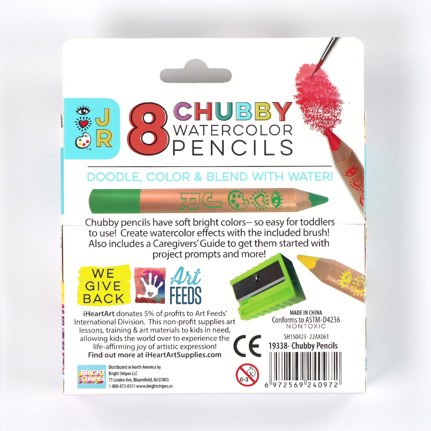 JR 8 Chubby Watercolor Pencils