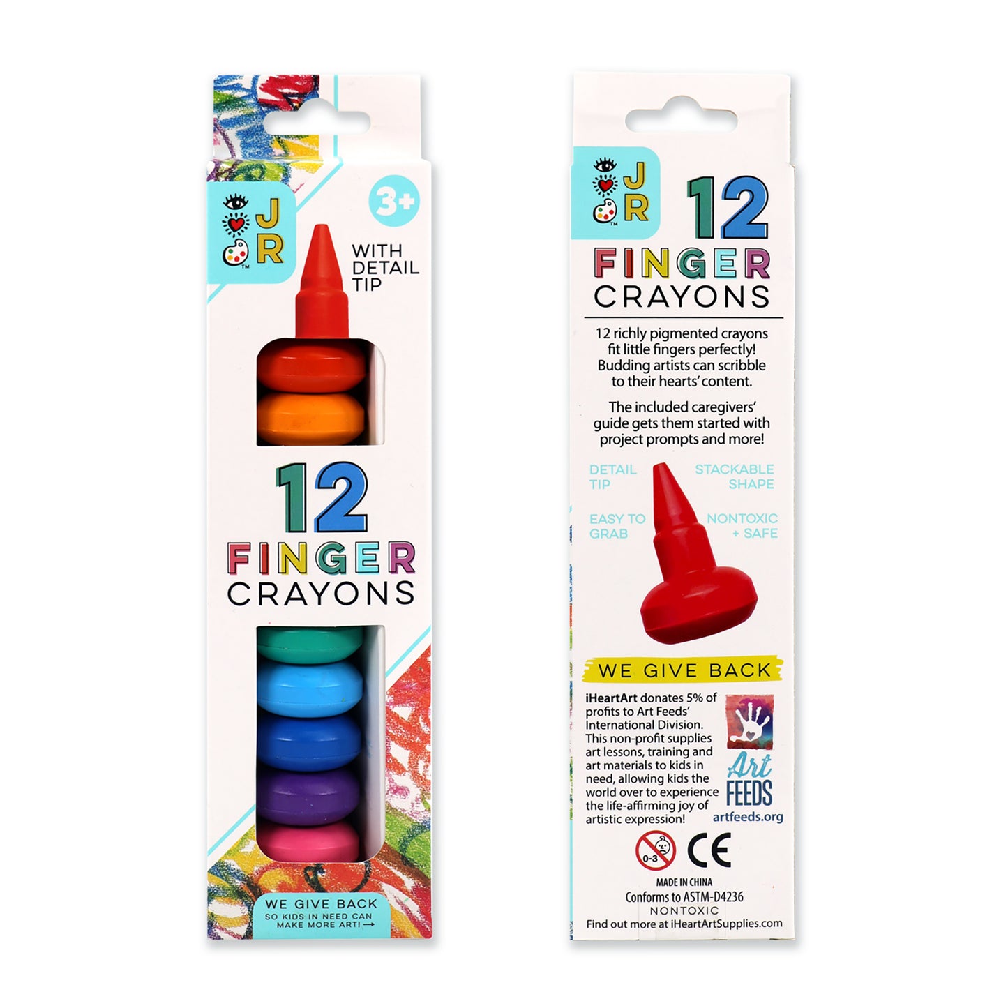 JR 12 Finger Crayons
