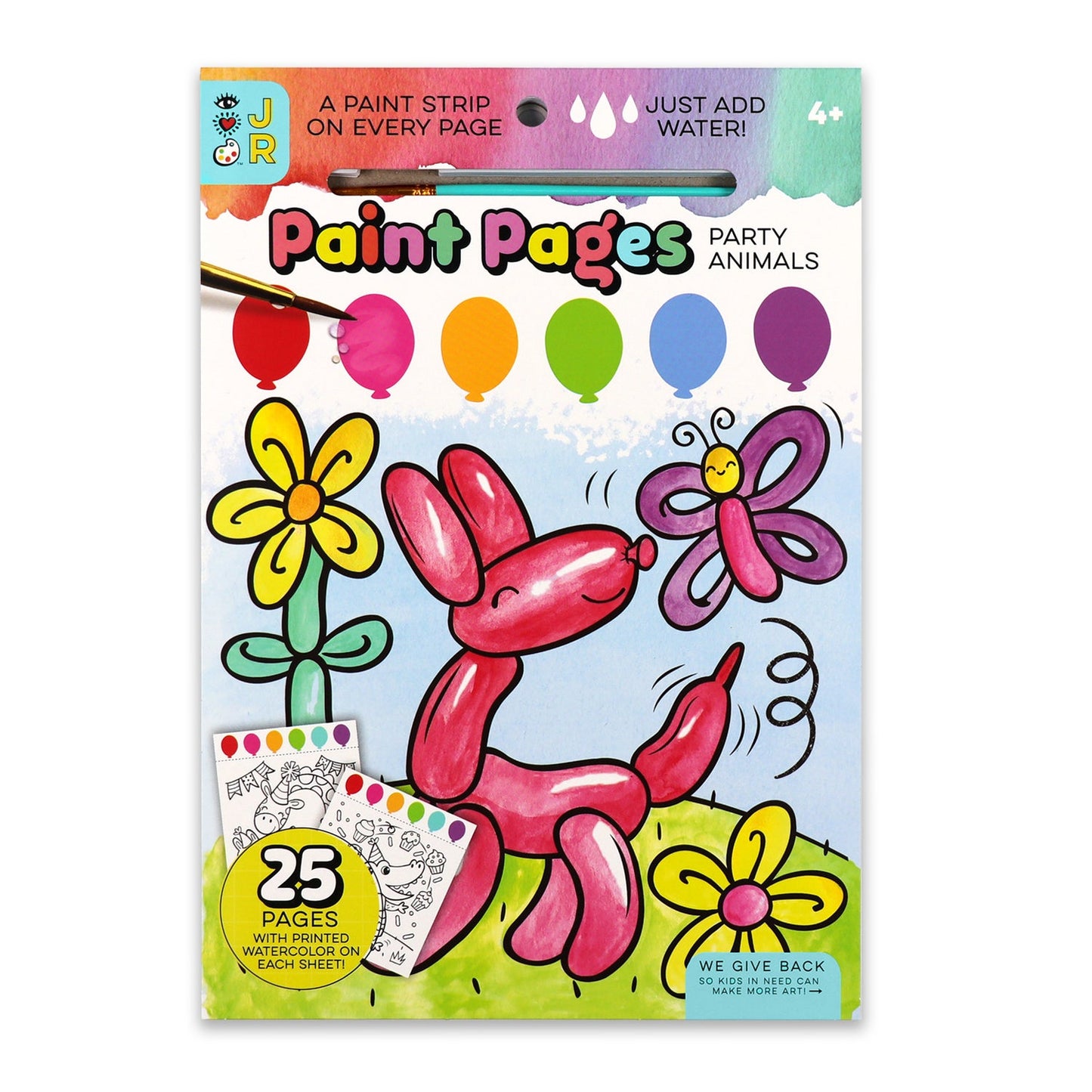 iHeartArt JR Paint Pages - Party Animals – Fun animal-themed painting pages for kids.