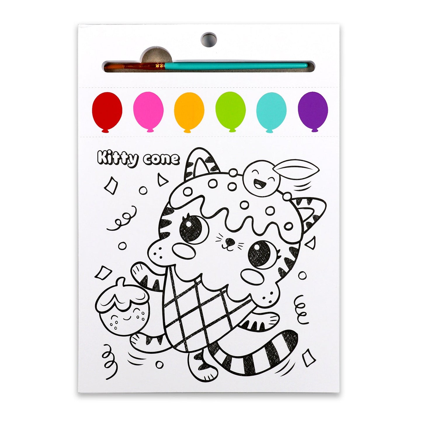 iHeartArt JR Paint Pages - Party Animals – Fun animal-themed painting pages for kids, a coloring page of the book. 