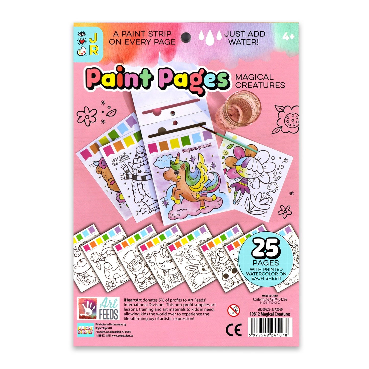 iHeartArt JR Paint Pages - Magical Creatures – Paint mythical creatures in a creative art book, the backside of the book. 