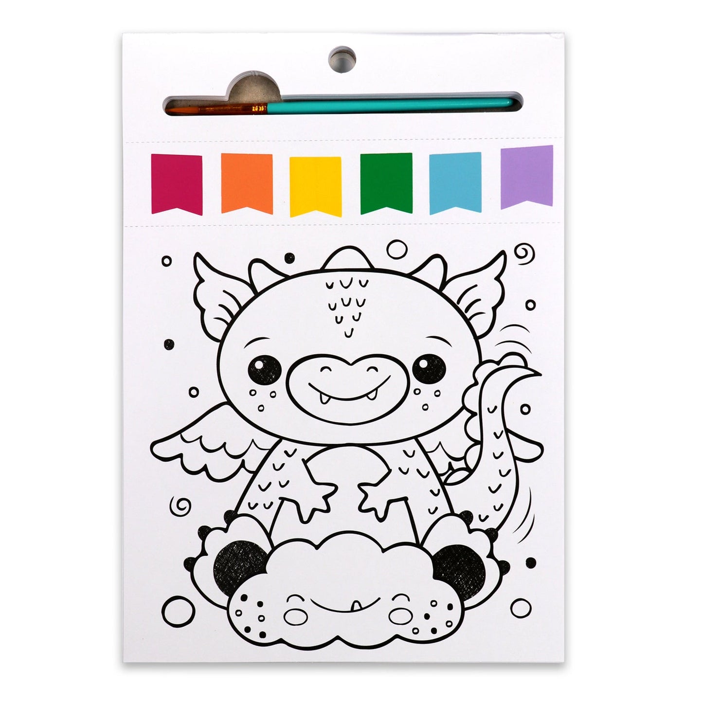 iHeartArt JR Paint Pages - Magical Creatures – Featuring a cute dragon with a cloud. 