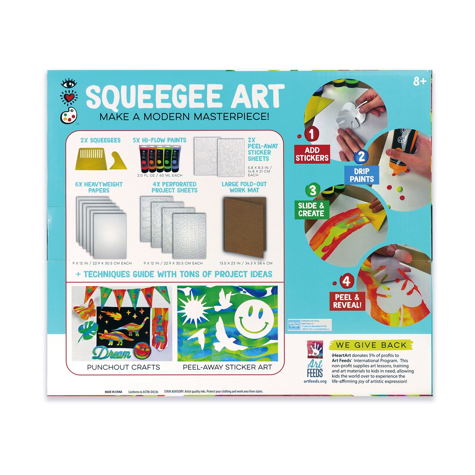 iHeartArt Squeegee Art – A creative painting kit using a squeegee for cool effects.