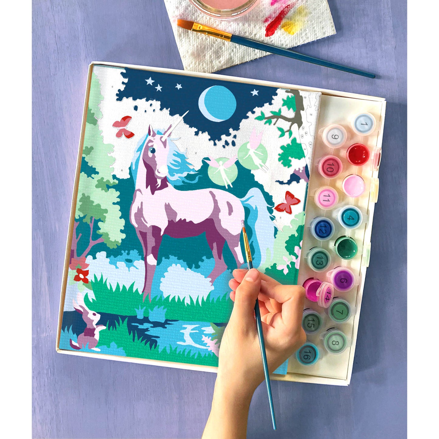Paint by Numbers Moonlit Unicorn