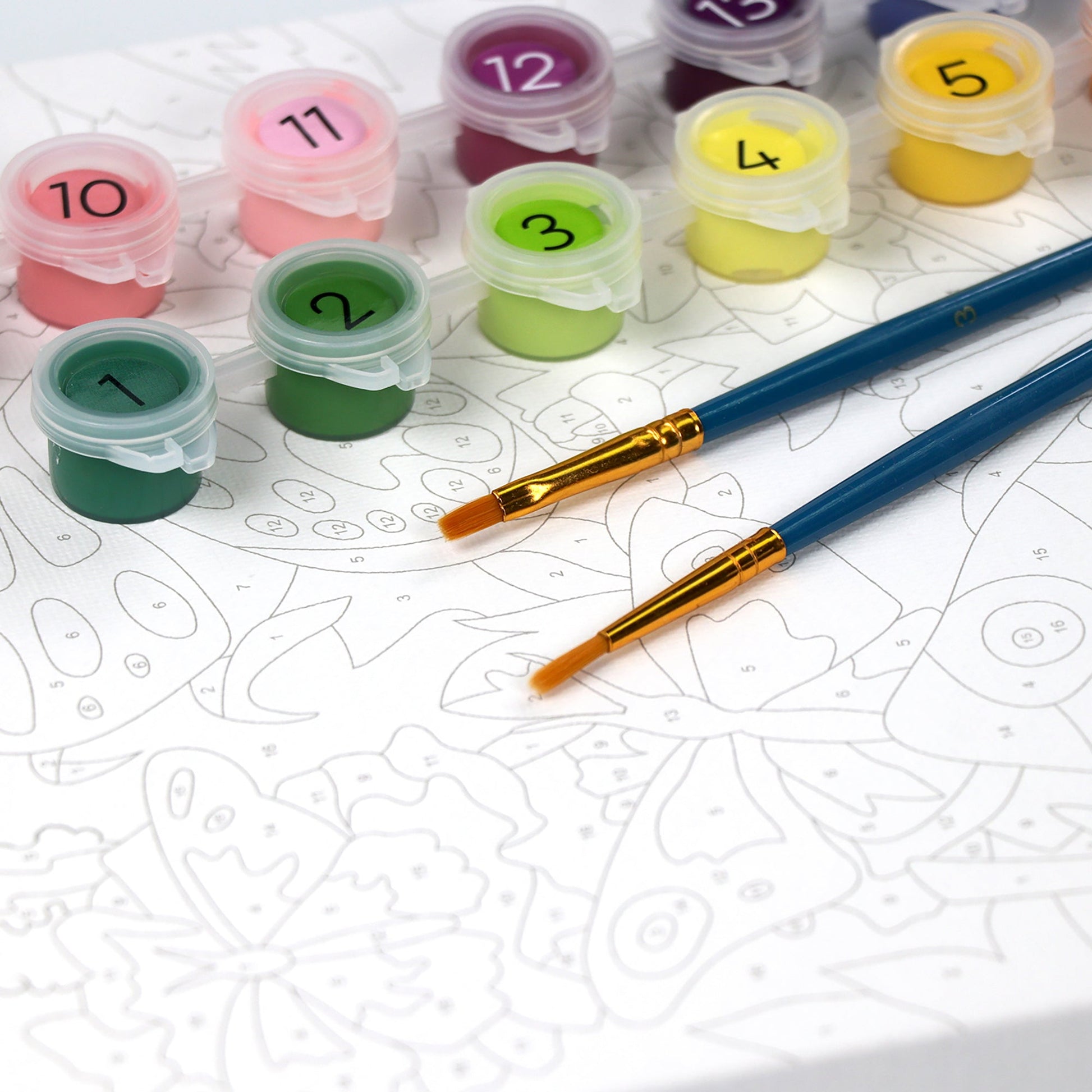 iHeartArt Paint by Numbers Butterflies + Blooms – A guided painting kit featuring butterflies and flowers.