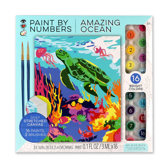 iHeartArt Paint By Numbers - Amazing Ocean – Create a stunning ocean-themed painting.