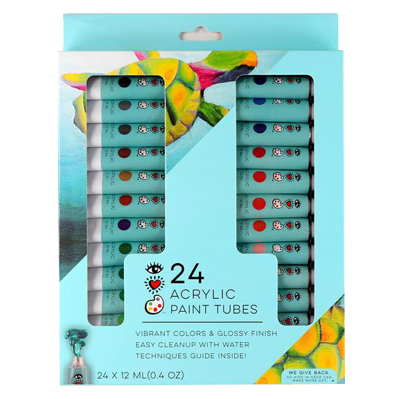 24 Acrylic Paint Tubes