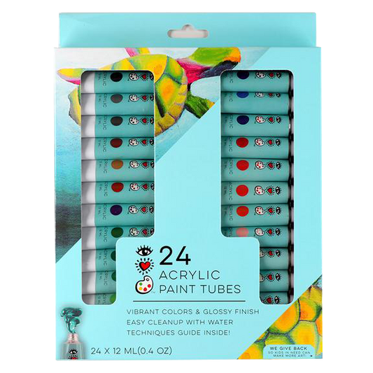 24 Acrylic Paint Tubes