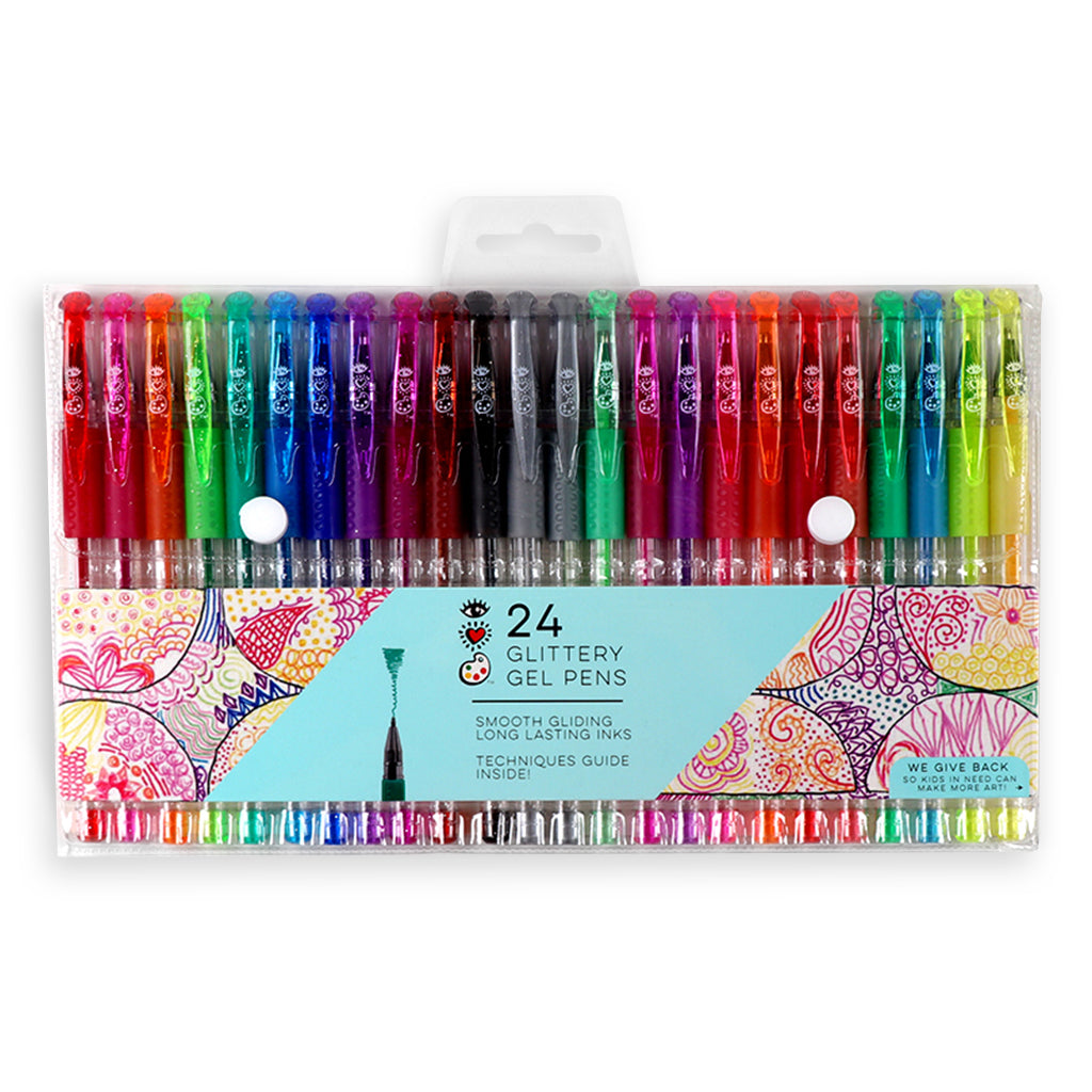 24 Glittery Gel Pens