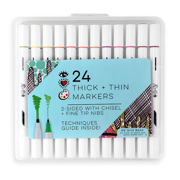 24 Thick + Thin Markers