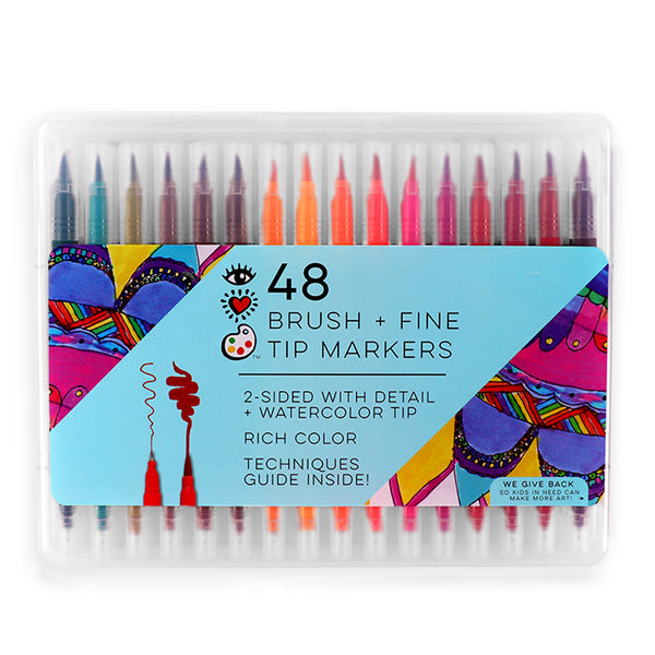 48 Brush + Fine Tip Markers