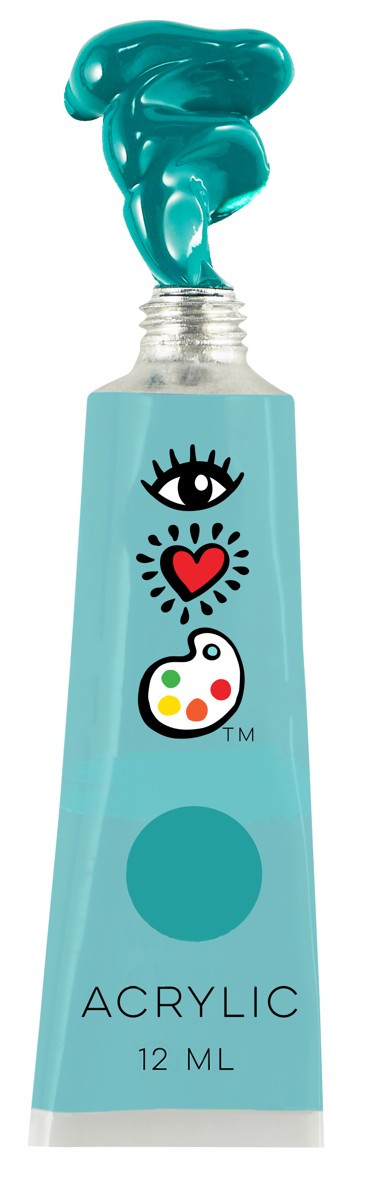 12 Acrylic Paint Tubes