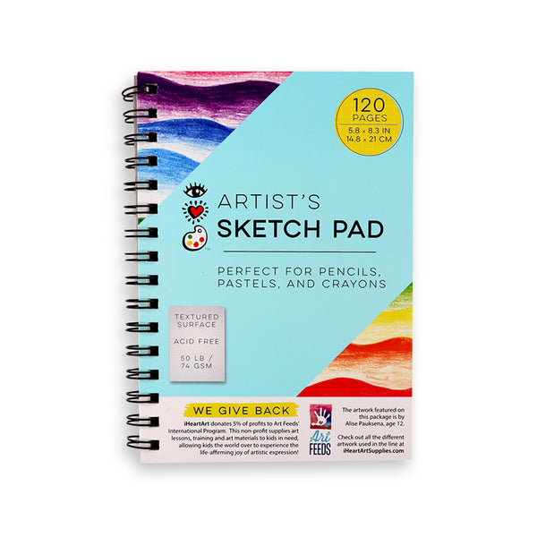 Amazon.com: 50 Sheets 9 x 12 Inch Medium-Weight Sketchpad For Drawing. For  Pencil, Pastel and Charcoal Sketching and Coloring Sketchbook : Arts,  Crafts & Sewing