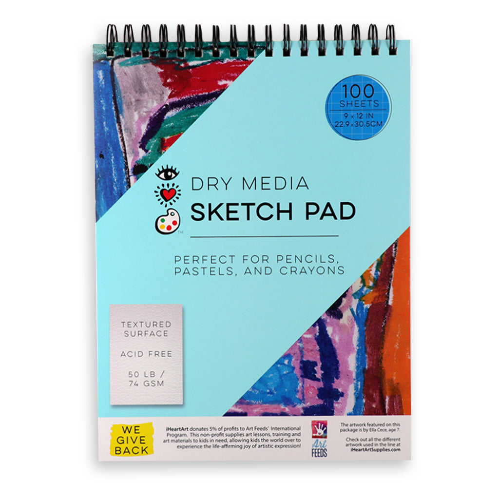 Drawing Paper Pad Set of 3 9 x 12 Each with 100 Sheets For Dry Media –  Bellofy